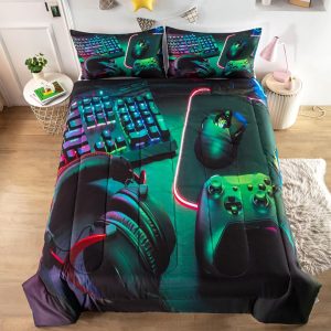 crevolis Gamer Comforter Sets for Teen Boys,Gaming Bedding Sets Twin